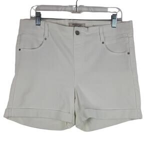 LiverPool White Rolled Hem Women's Shorts 12